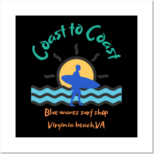 Coast to coast surf shop Posters and Art